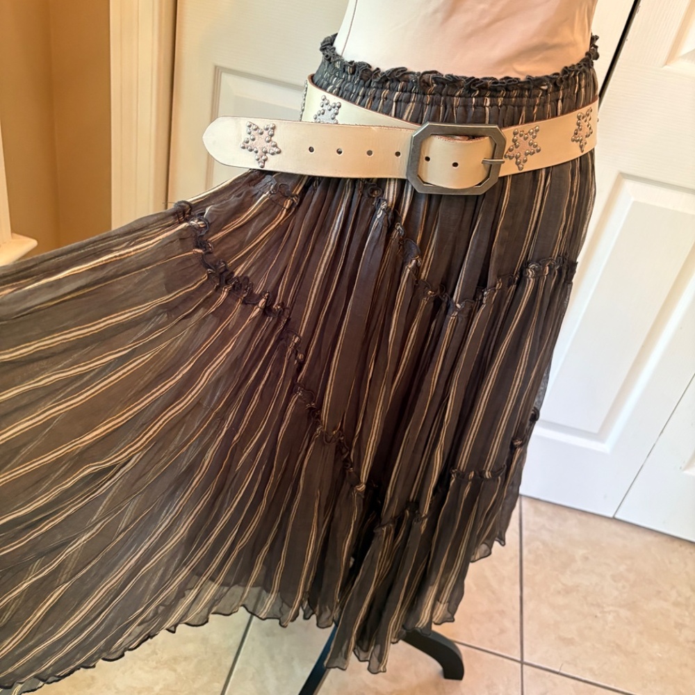 Free People Boho Gypsy  striped skirt small NWT - Picture 2 of 7